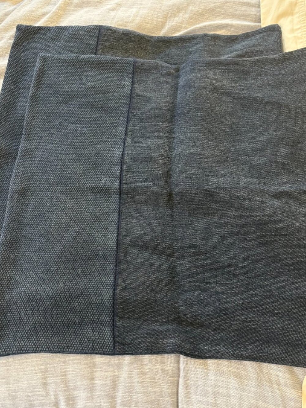 West Elm Cotton Canvas 24" Pillow Covers Midnight Blue NWOT